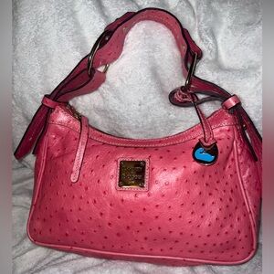 Dooney and Bourke vintage ostrich leather shoulder bag
